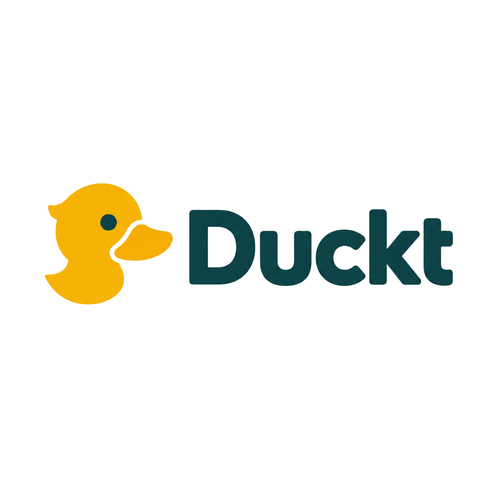 Duckt logo — a friendly yellow duck beside the Duckt name